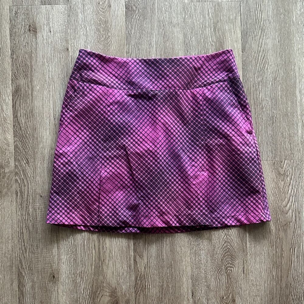 Nike Dri-Fit Golf Pink & Black Printed Skort Size 8